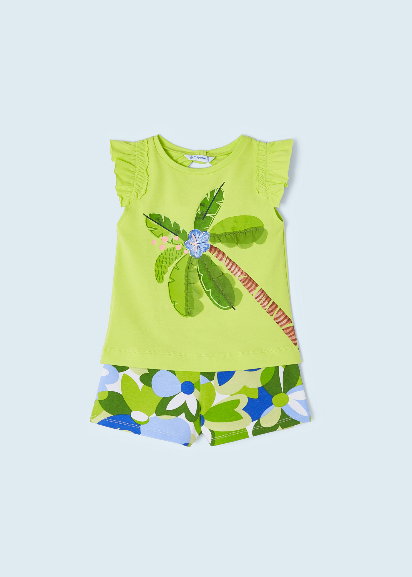 Conjunto de duas peças em algodão sustentável para meninas
