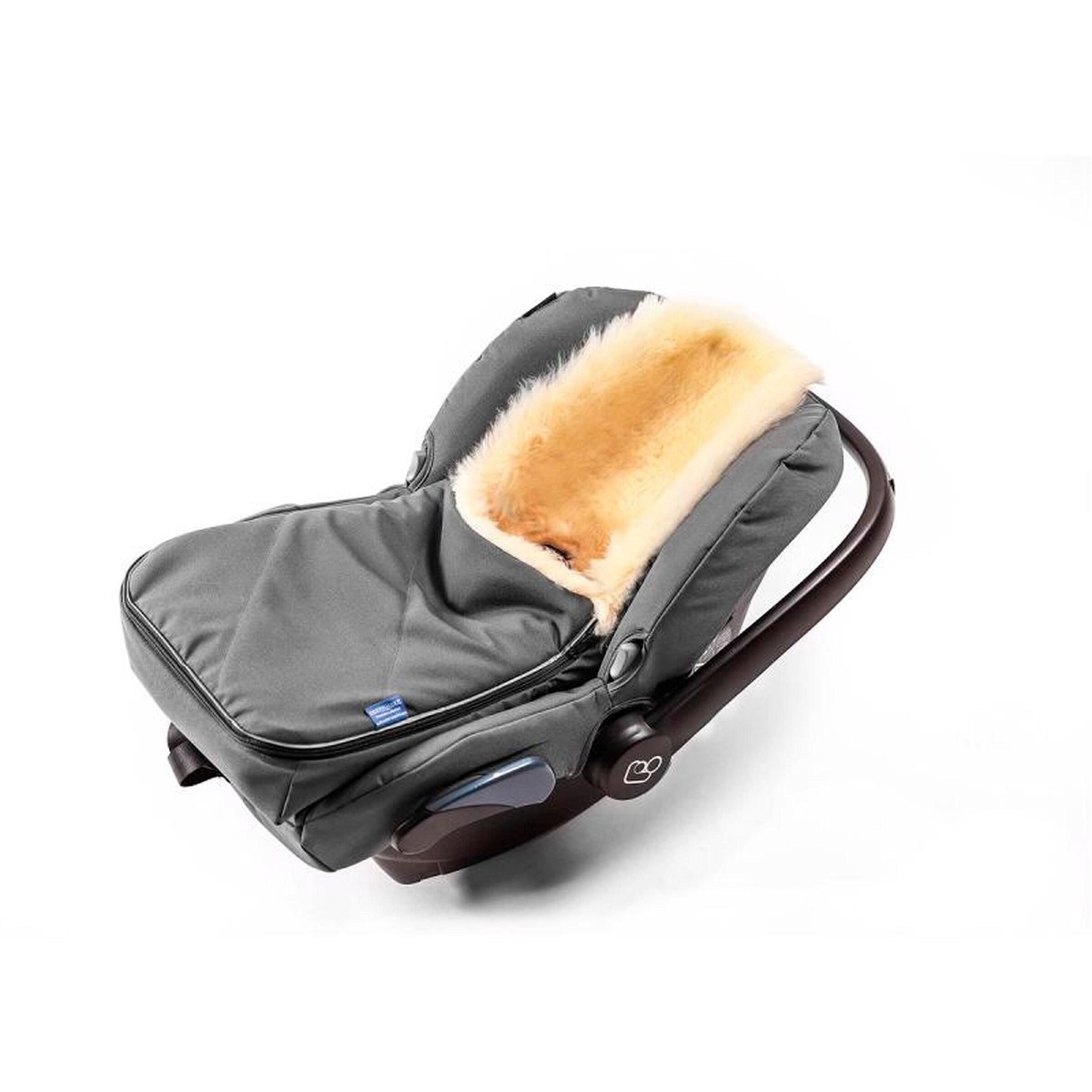 Hofbrucker Babyschale Lammfell-Fußsack Maxi Grau