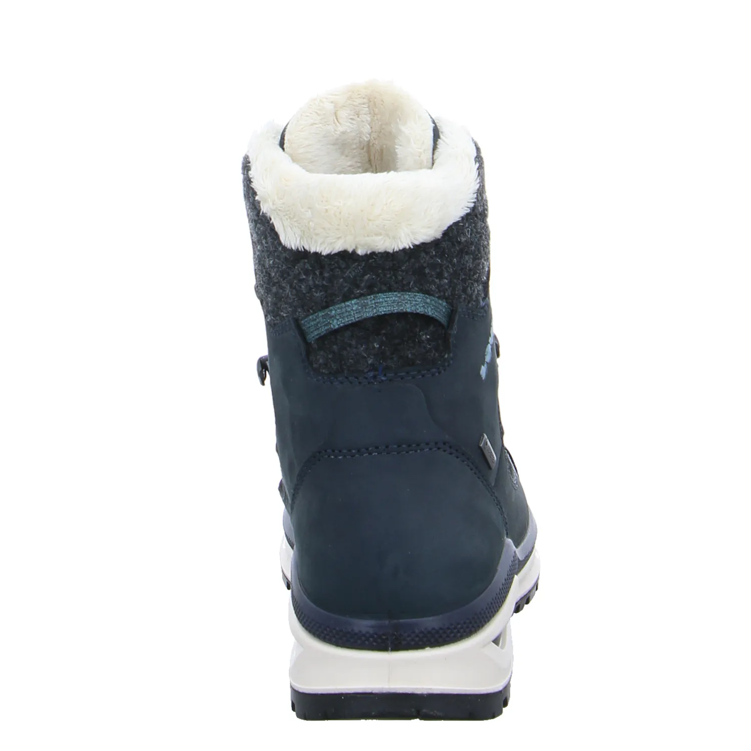 LOWA Snowboots Damen Blau Leder  mit Gore-Tex
