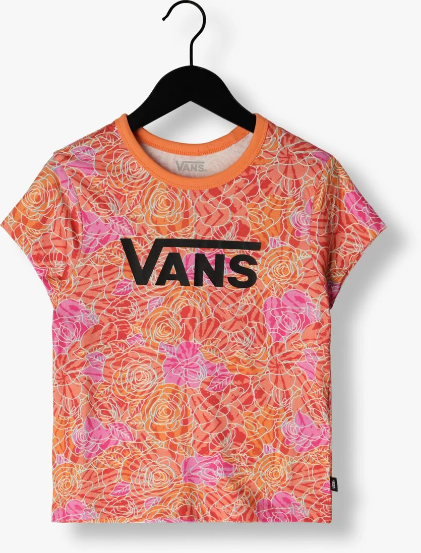 VANS roze vans t-shirt rose camo print mini tee cyclamen