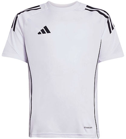 adidas Performance T-Shirt - Tiro25C - Weiß m. Schwarz/Grau