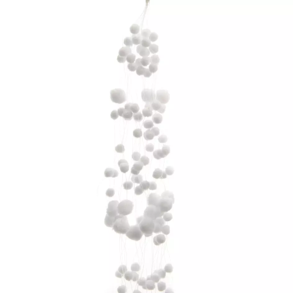 Guirlande de boules de neige (135 cm) Porta grande Blanche