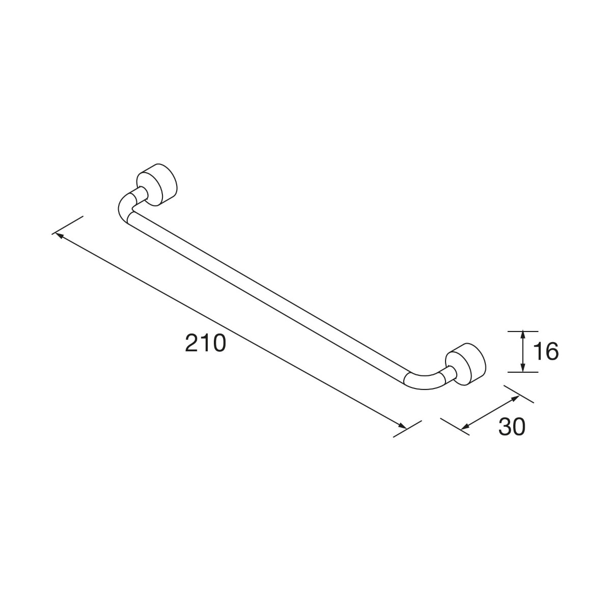 Muebles Style handvat 21cm zwart mat