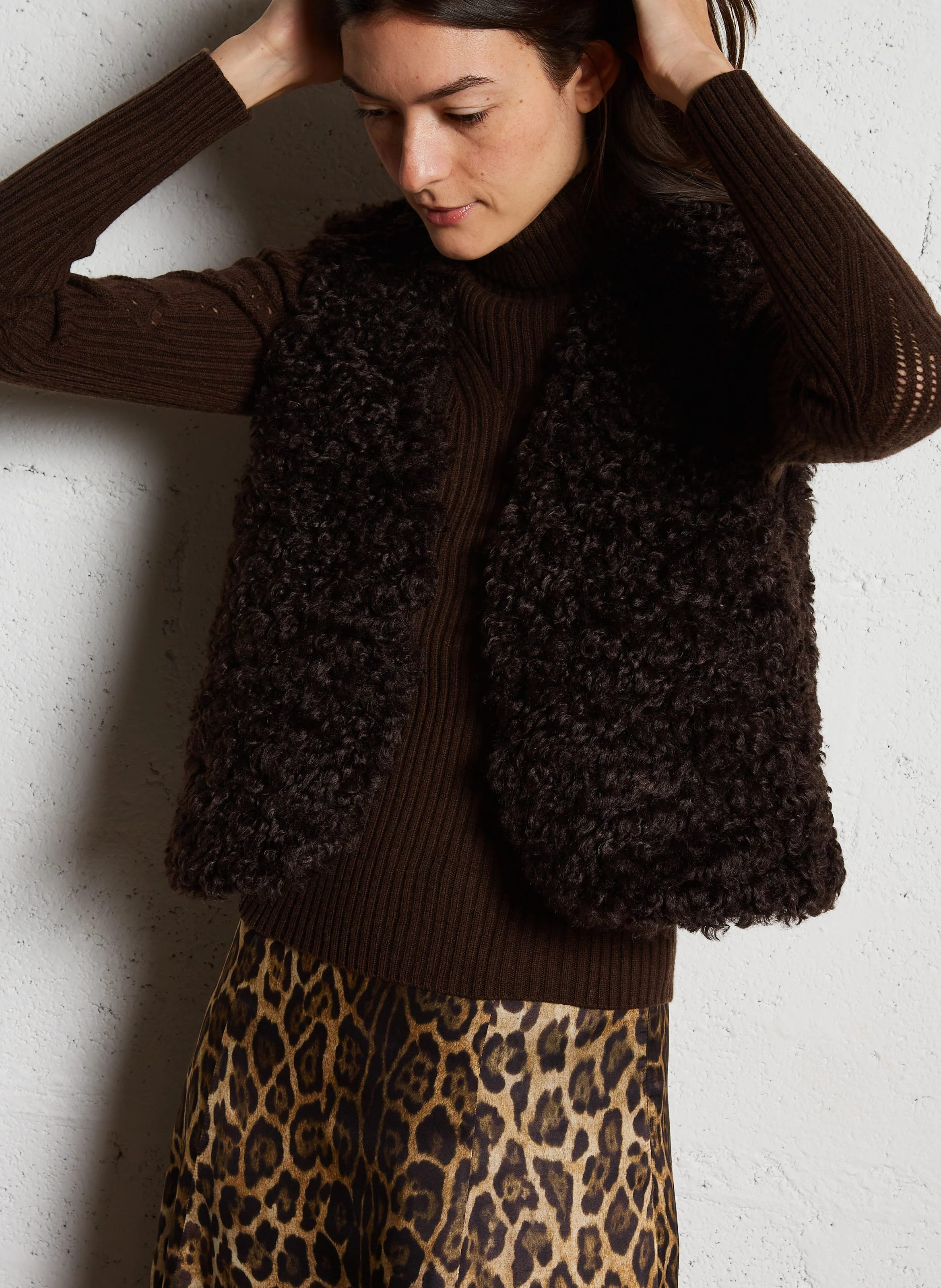BAILY POODLE - Veste en fourrure synthétique | Marron