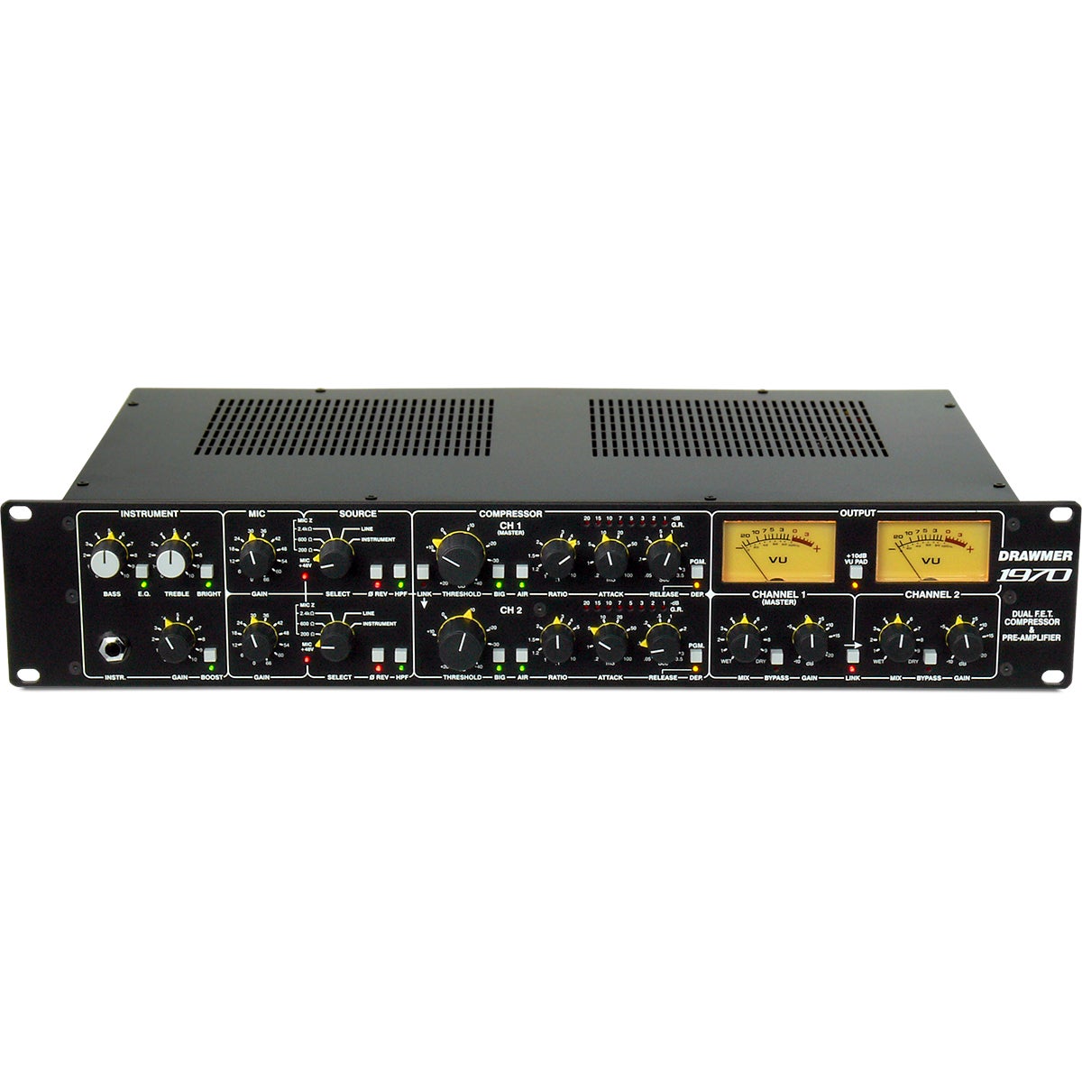 Drawmer 1970 tweekanaals FET compressor en preamp