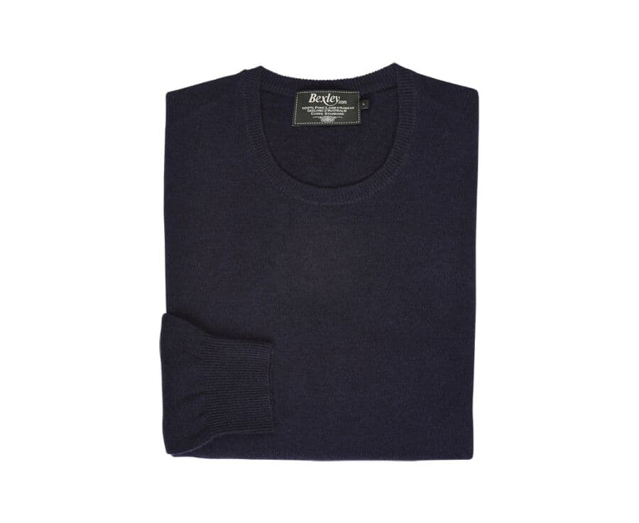 Pull homme laine col rond Navy - CONAN