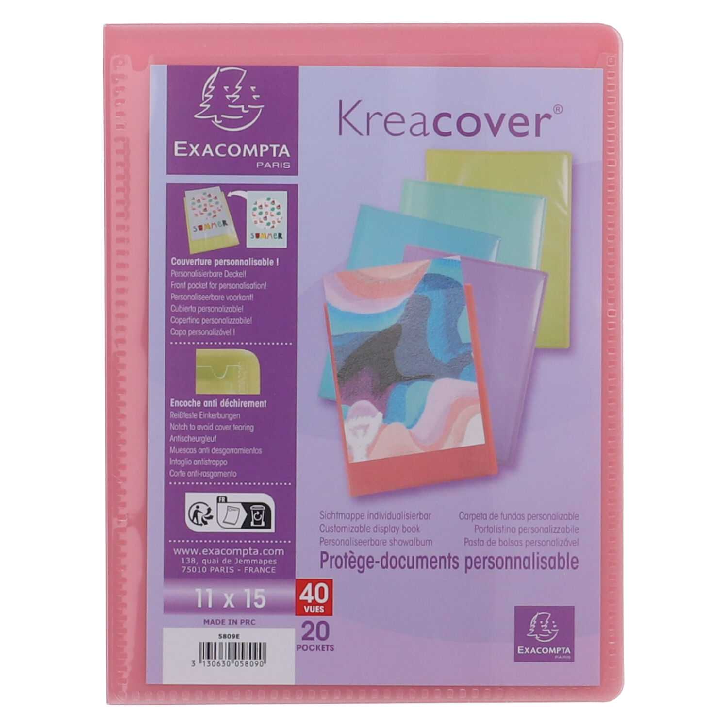 Sichtmappe 11x15cm PP Kreacover 20Hüllen