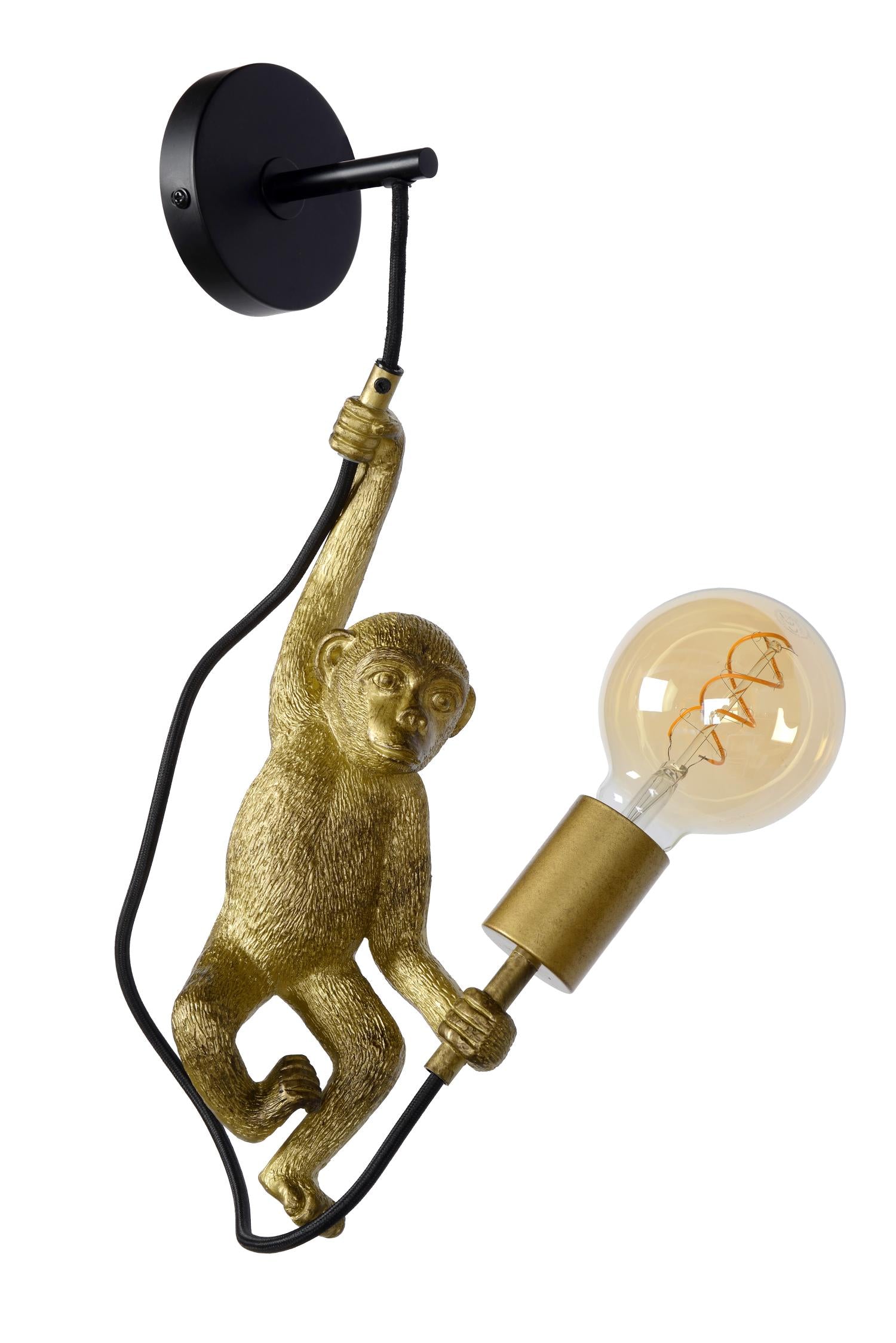 Lucide EXTRAVAGANZA CHIMP Wandlamp - Zwart