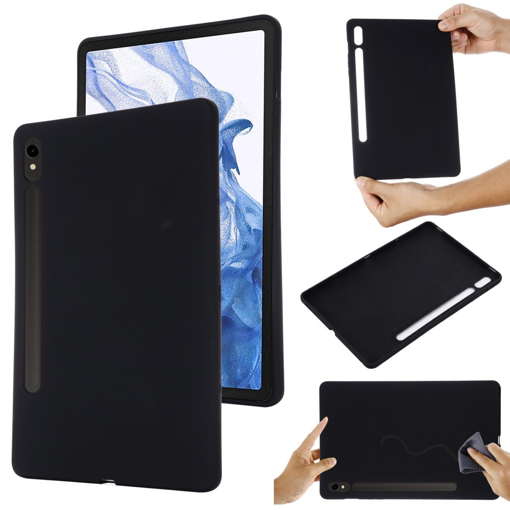 Samsung Galaxy Tab S10 FE / Tab S9 FE Silikon Case Hülle - Schwarz