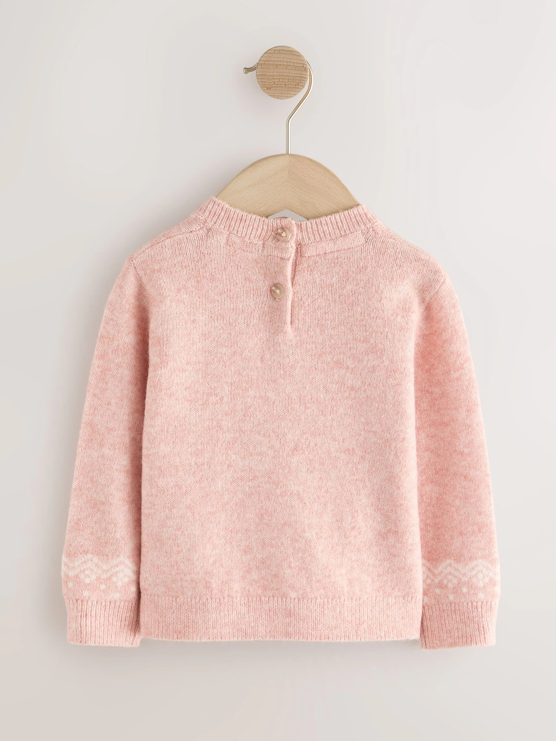 Roze - Kerstmis Peperkoekhuis Trui (3mnd-7jr)