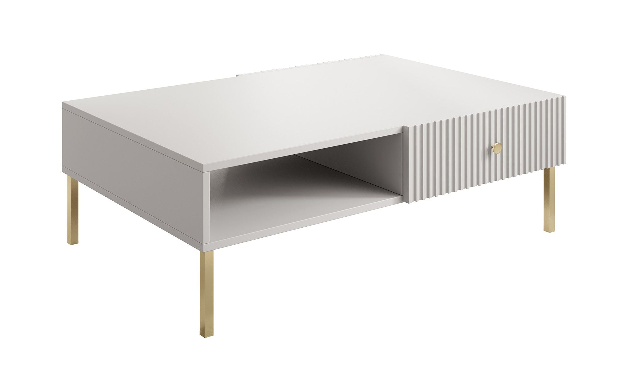 Vermont - Salontafel met 2 lades - Wit - 102x67x35cm