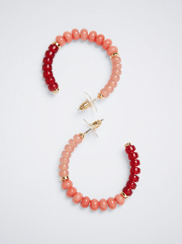 Pendientes Ouro Com Resina - Multicor
