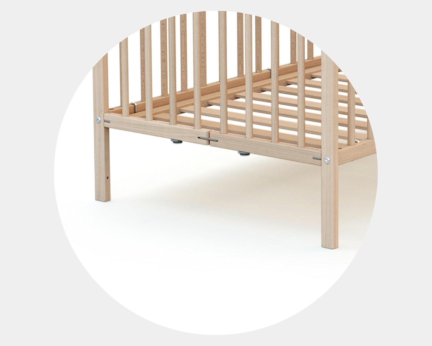 WEBABY - Lit bébé pliant 60x120cm Blanc | Bois massif | Dès la naissance |Confort de sommeil | Sommier à lattes | Compact | Transportable | Pliable |Gain de place | Lit de voyage