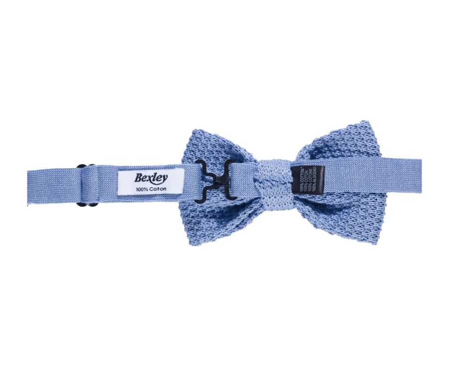 Noeud Papillon homme Tricot Bleu Ciel