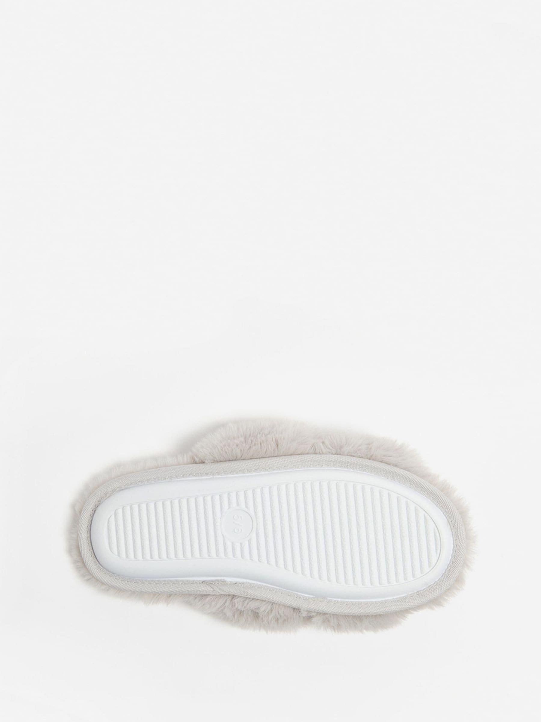 Lichtgrijs - Boux Avenue Cross Band Slippers