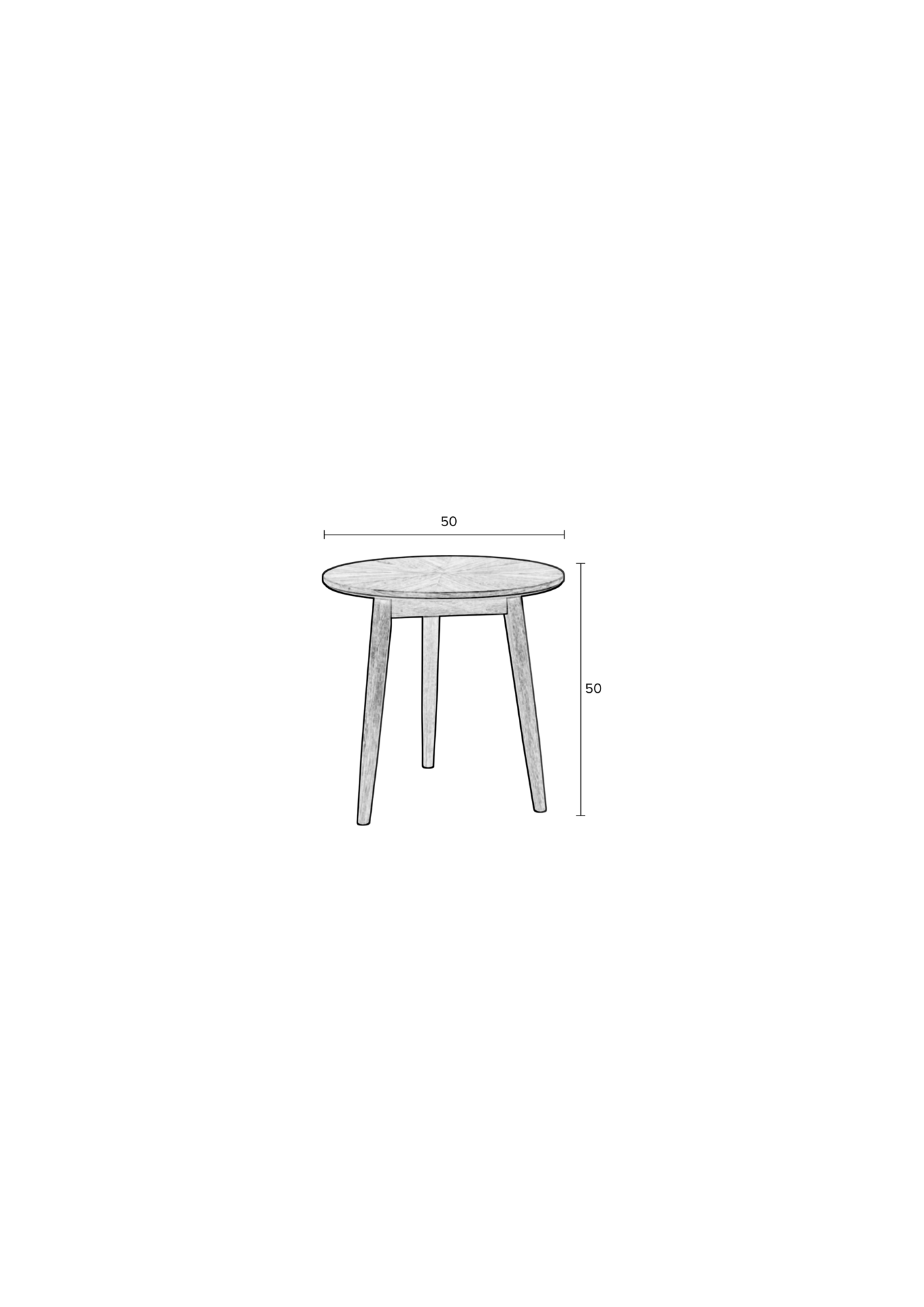 Bijzettafel Fabio zwart