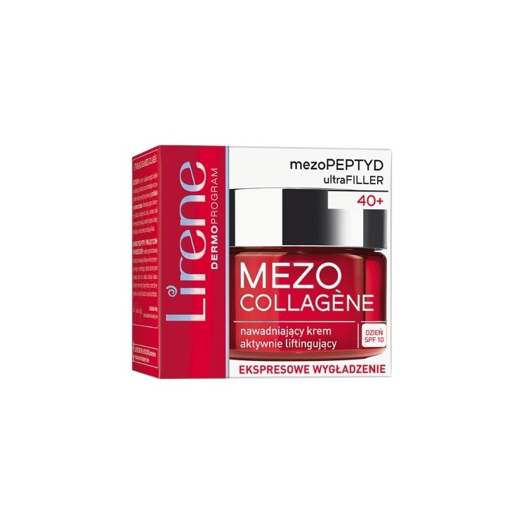 Lirene Mezo Collagene 40+ Feuchtigkeitsspendende, aktiv straffende Tagescreme Express Glättung 50 ml