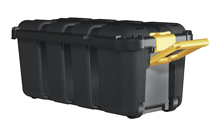 Malle de rangement 68L Skyda Form noir et jaune avec couvercles