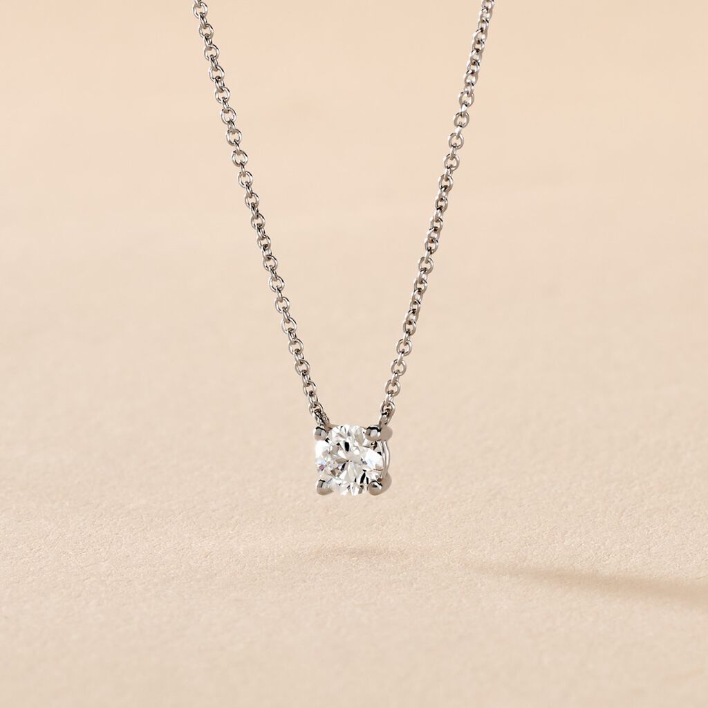 Collier Aphrodite Or Blanc Diamant