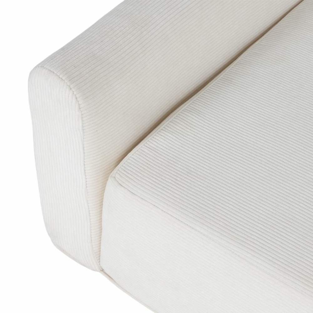 Panier pour chien leonard en tissu velours côtelé beige taille m
