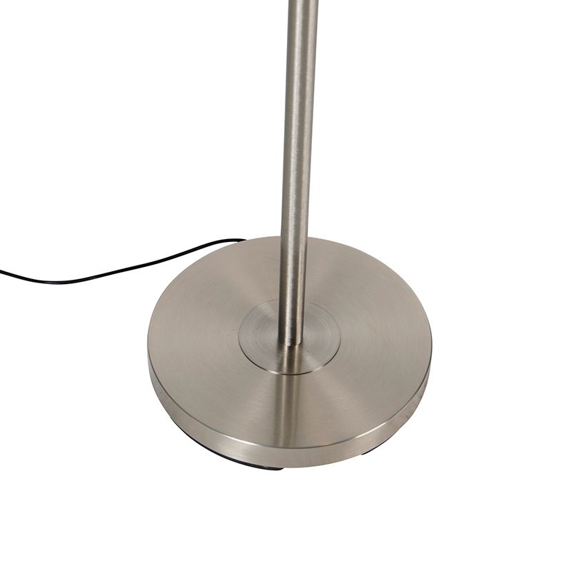Moderne vloerlamp staal incl. LED dimbaar met leesarm - Strela