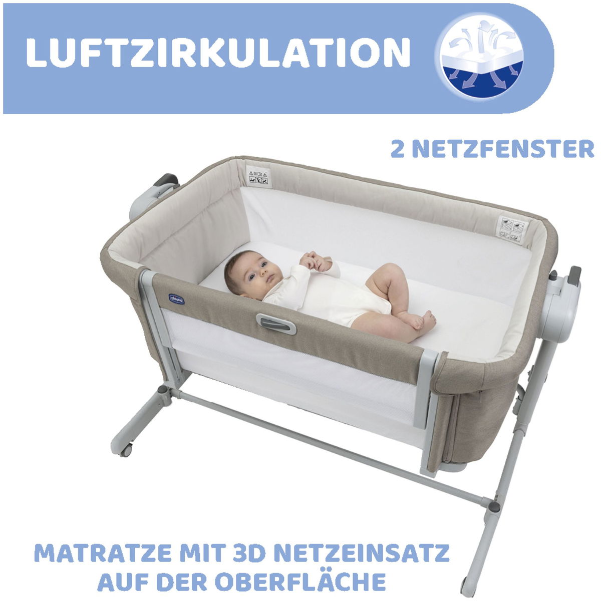 ChiccoChicco   Beistellbett Next2Me Magic Evo desert taupe