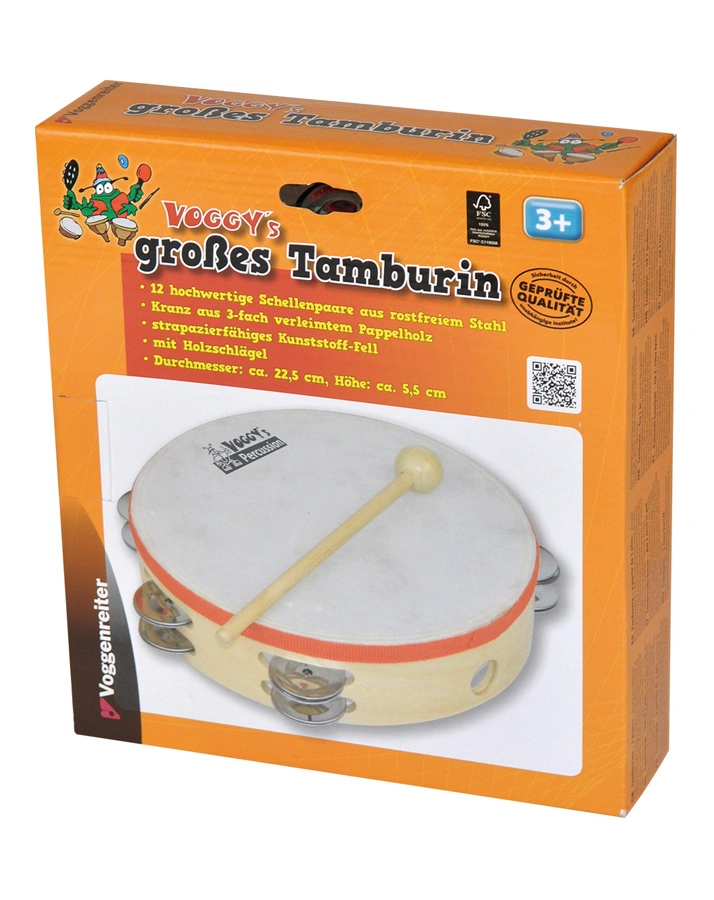 Tamburin VOGGY in groß 2-teilig