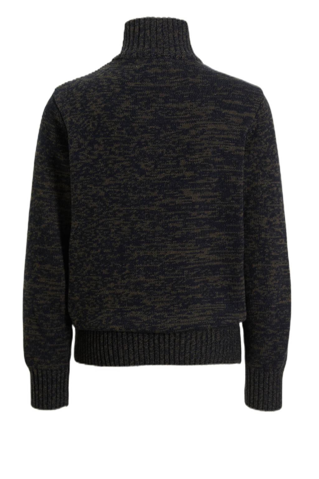 anytime gebreide schipperstrui groen / donkerblauw