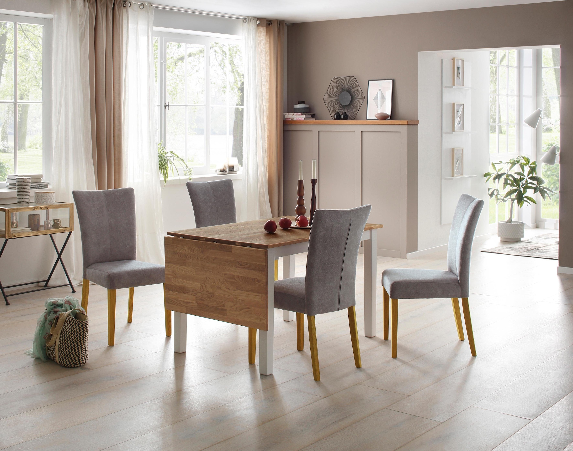 Home affaire Esstisch »Samba« Breite 120 cm, mit ausklappbarer Tischplatte