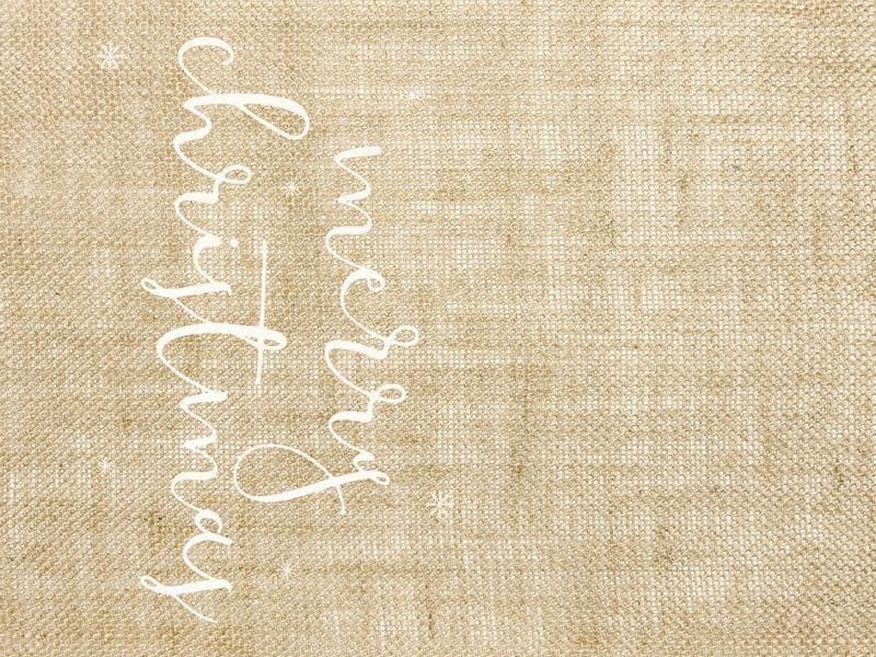 Partydeco Tischläufer Jute Merry Christmas 250 x 50 cm Festlicher Tischtuch