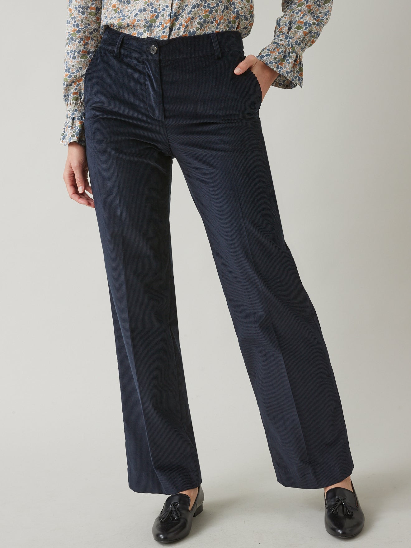 Pantalon large velours côtelé femme Chloé