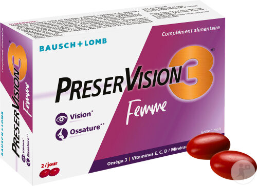 PreserVision 3 Femme Complément Alimentaire 60 Capsules