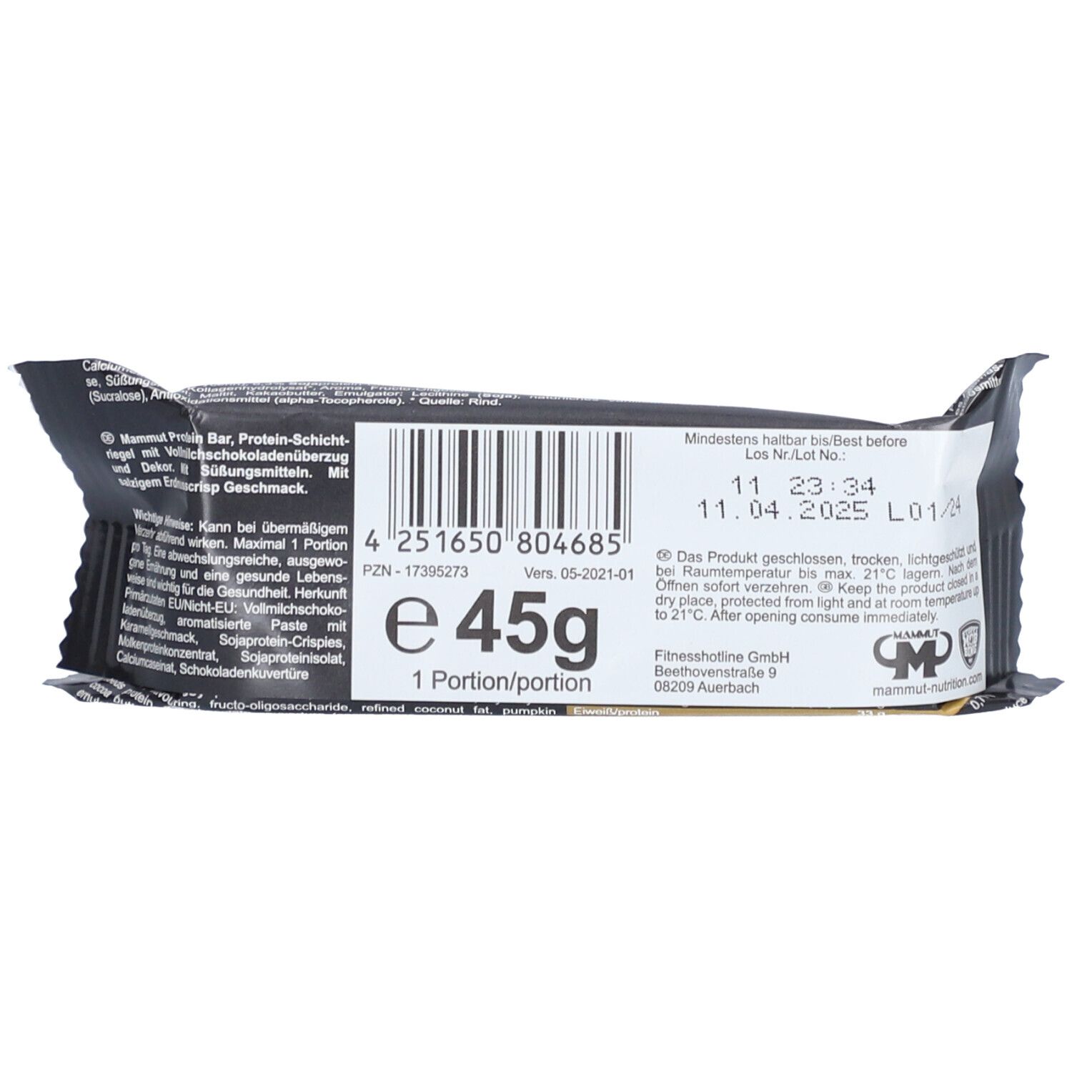 Mammut Crunchy Protein Bar Salty Peanut