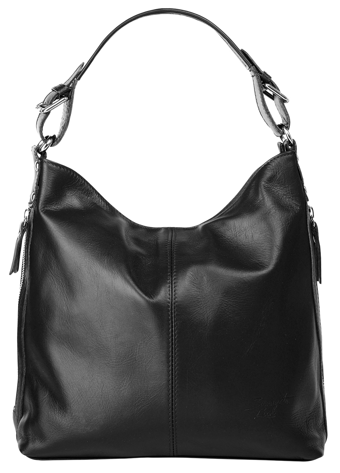 Samantha Look Henkeltasche echt Leder, Made in Italy