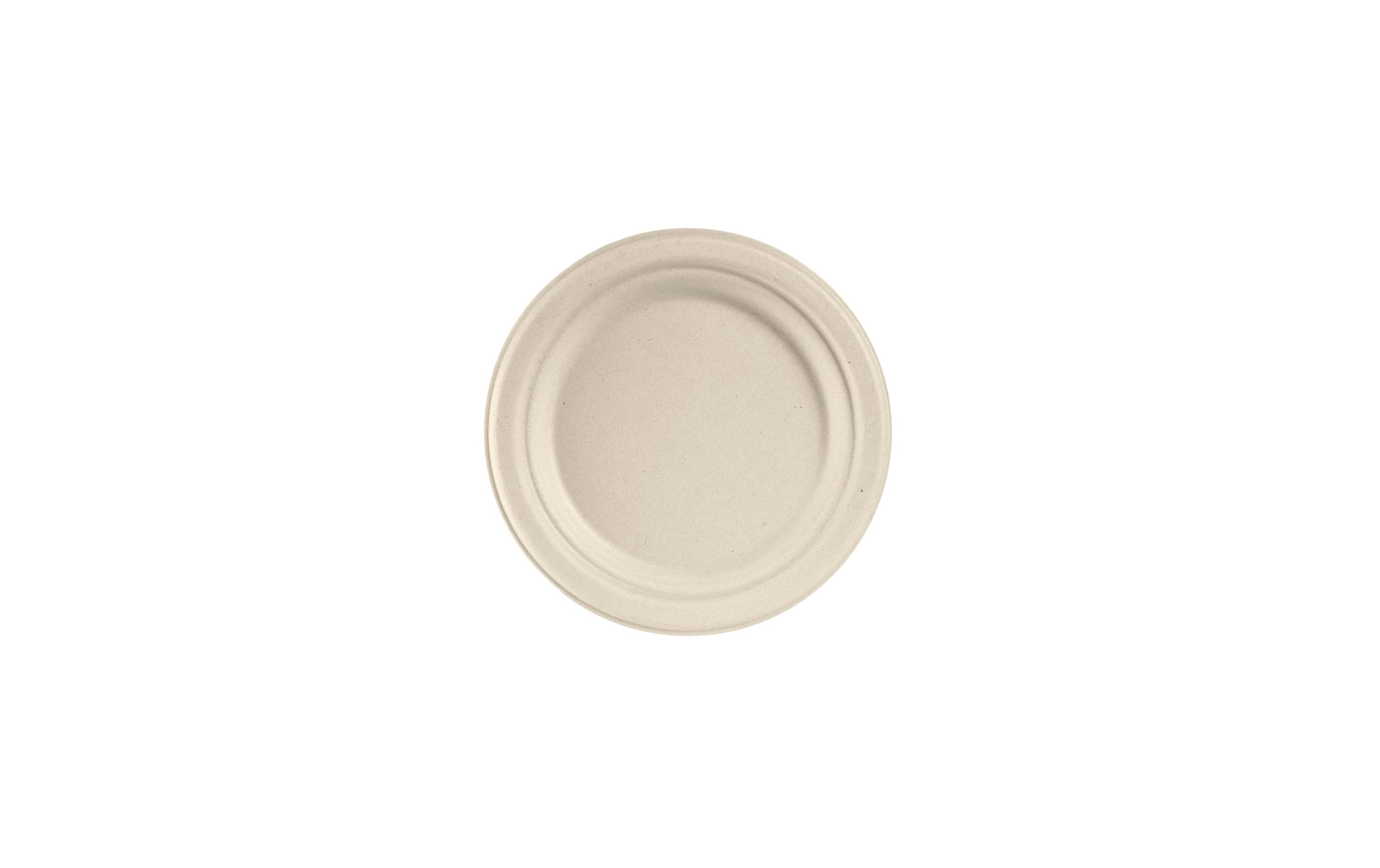 Einwegteller Ø 17 cm Braun 400 Stk/Krt (8 x 50 Stk)Bagasseteller