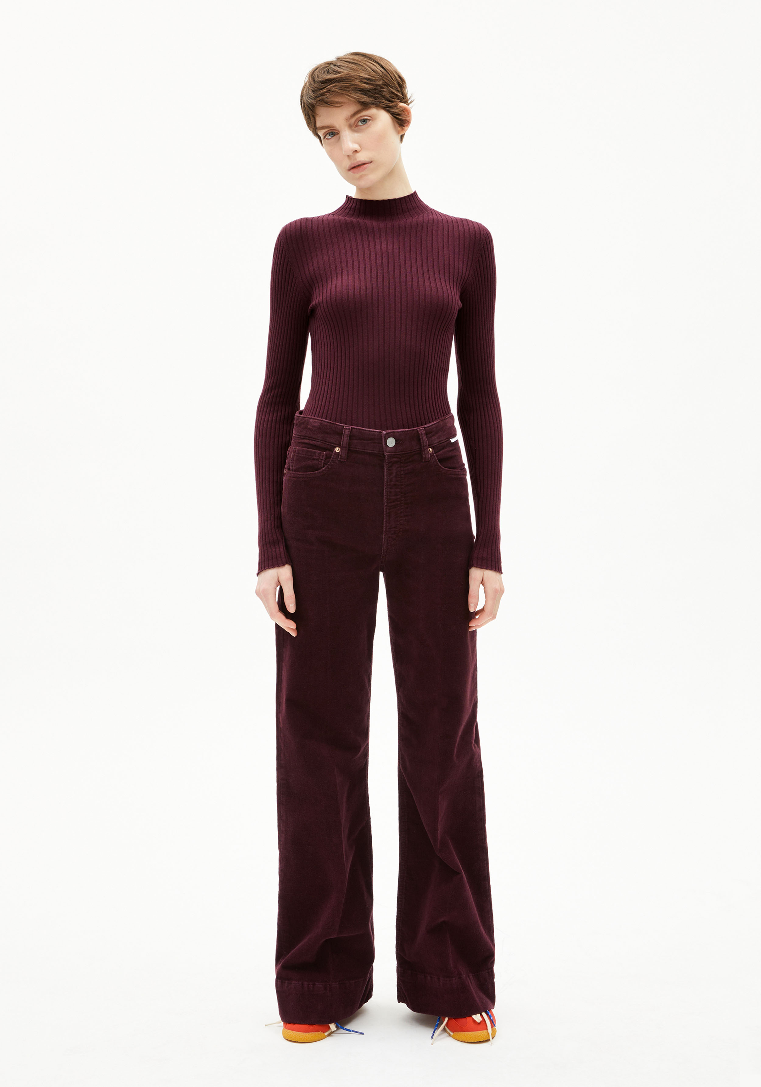 Armedangels Strickpullover Alaania Dark Cranberry