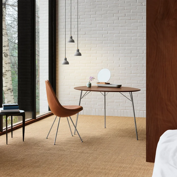 Fritz Hansen - Egg Tisch, L 115 cm, Walnuss
