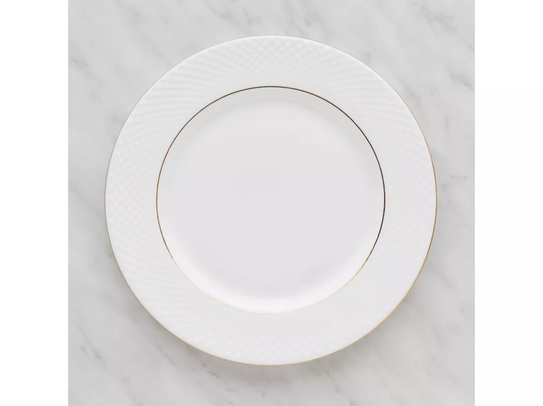 Assiette Plate Eleni Blanc Moyen 27.5 cm