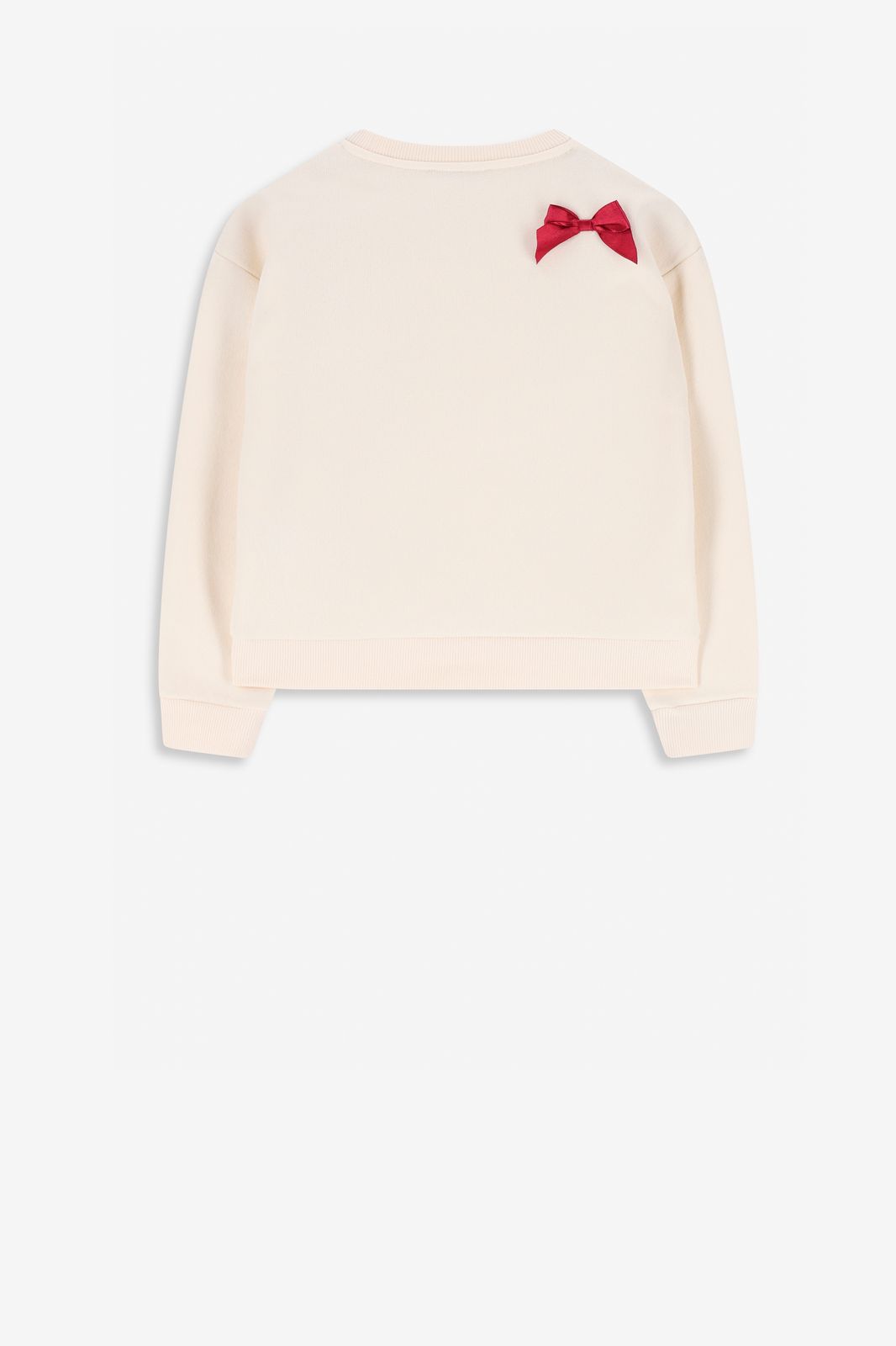 Witte sweater met strikjes