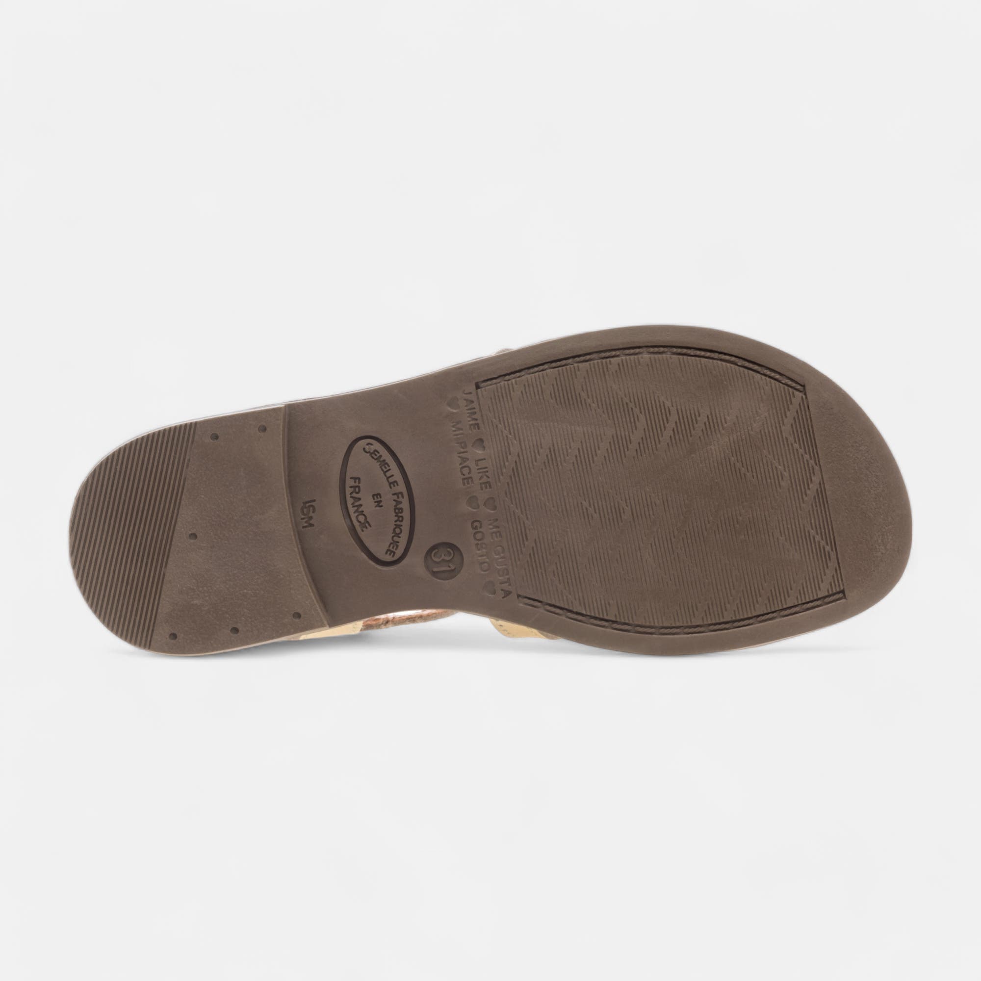 Sandales Fille en cuir rose