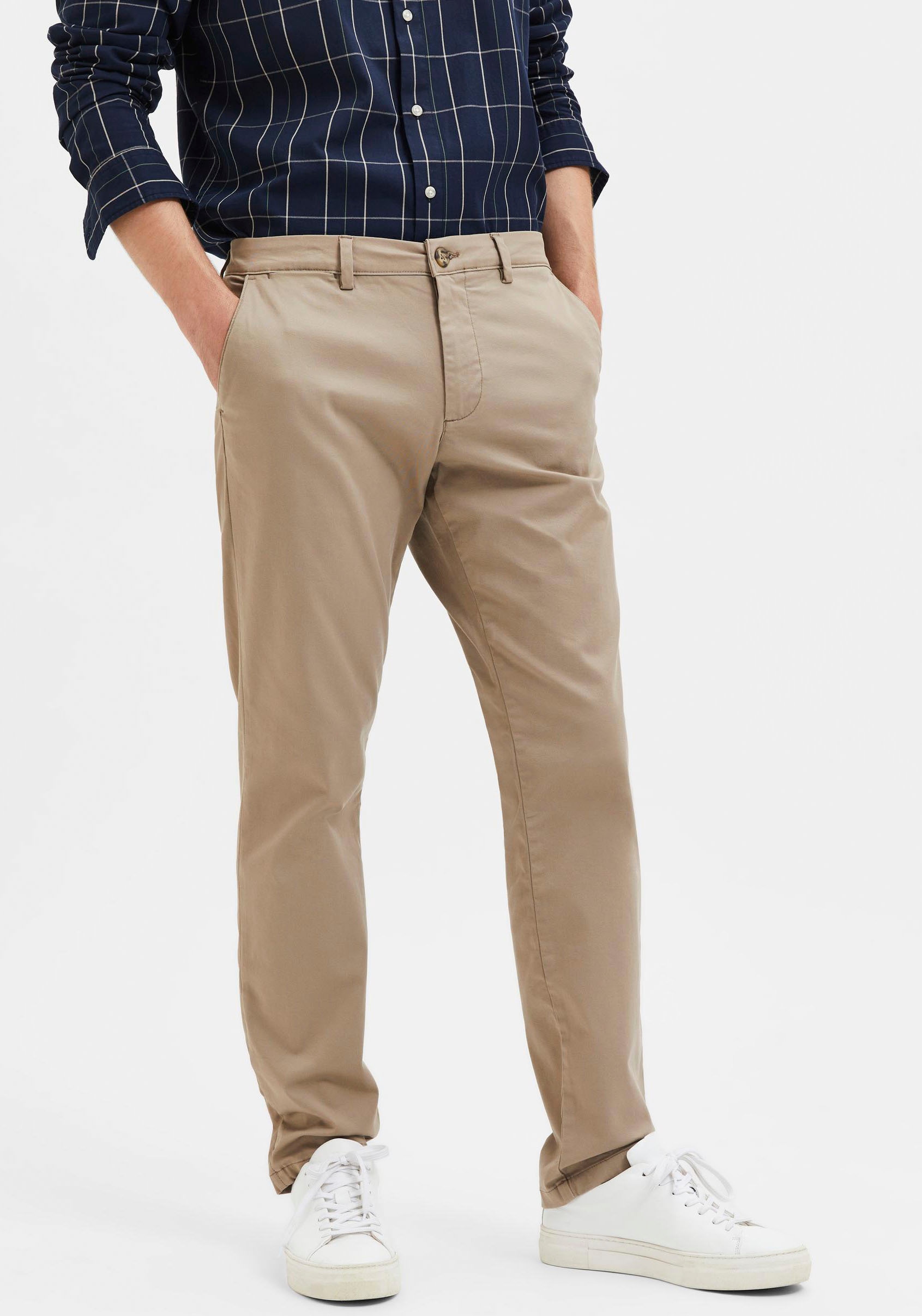 SELECTED HOMME Chinohose »SLH175-SLIM NEW MILES FLEX PANT NOOS«
