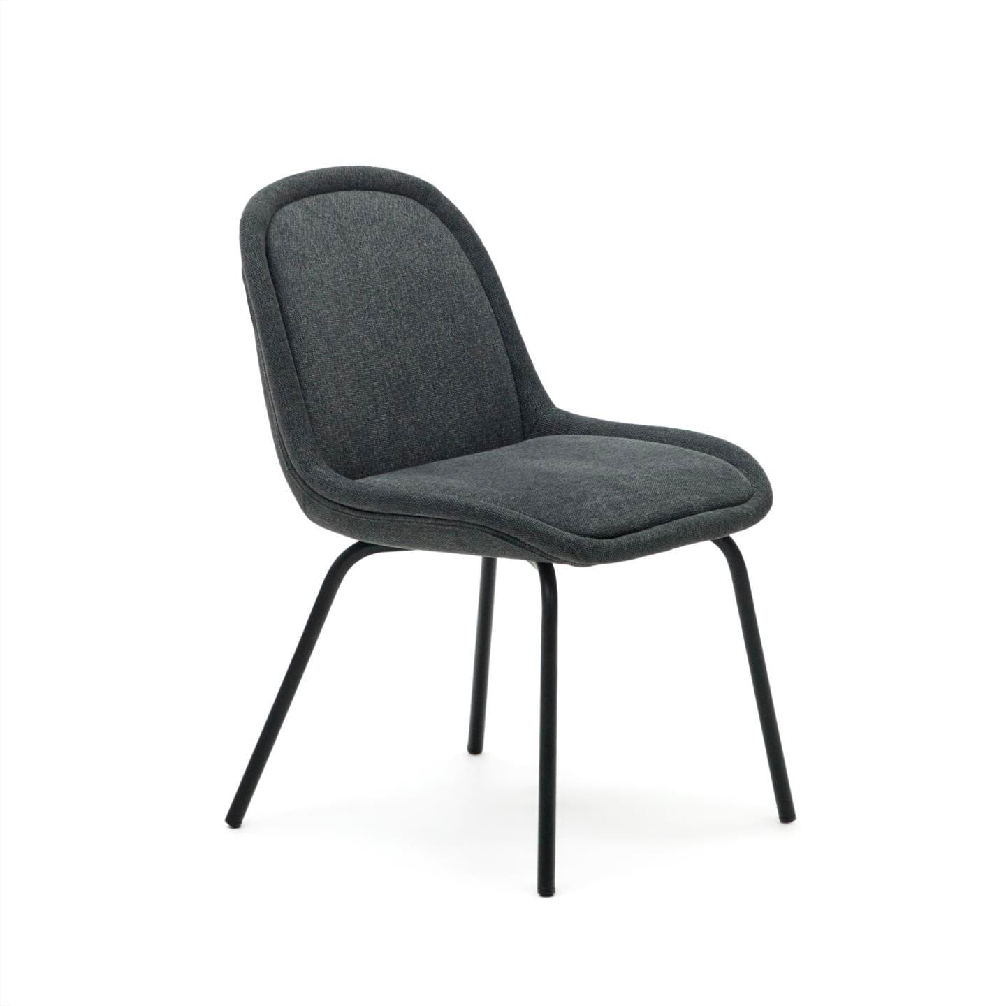 Kave Home Stuhl AIMIN dunkelgrau/schwarz