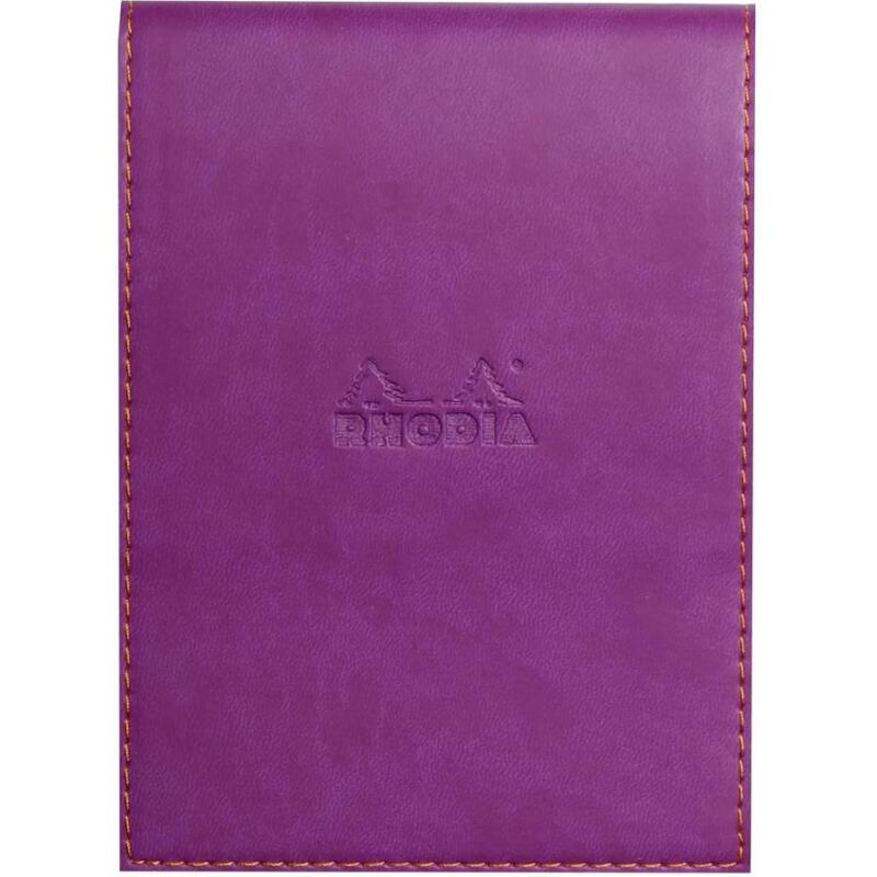 Rhodiarama porte-bloc avec porte-crayon + bloc N°13petits carreaux 5x5 - Violet
