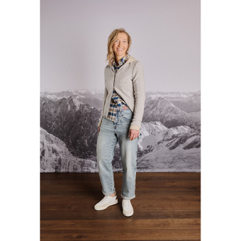 2964 Garmisch Dj-107 AKP Jacke Grau / Natur Damen