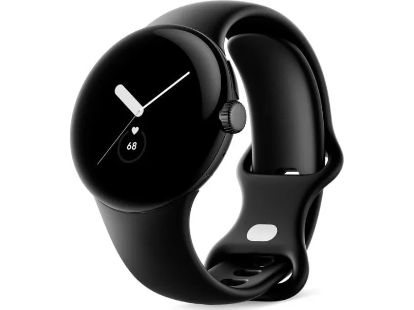 Google Pixel Watch - 41 mm - matsort - smart ur med aktivt bånd - fluoroelastomer - obsidian - båndstørrelse: L - 32 GB - Wi-Fi, NFC, Bluetooth - 4G - 36 g