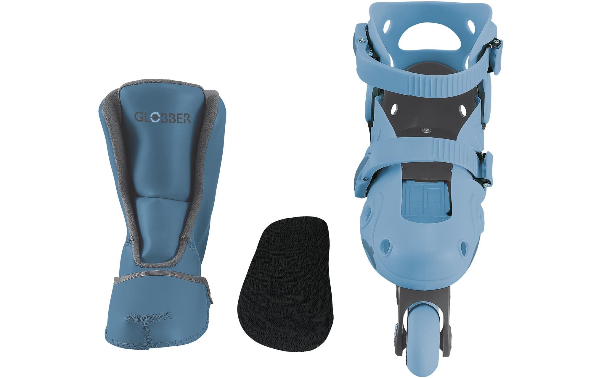 Inline-Skates 2 in 1 Gr. 26-29, AschblauAnpassbare Skates