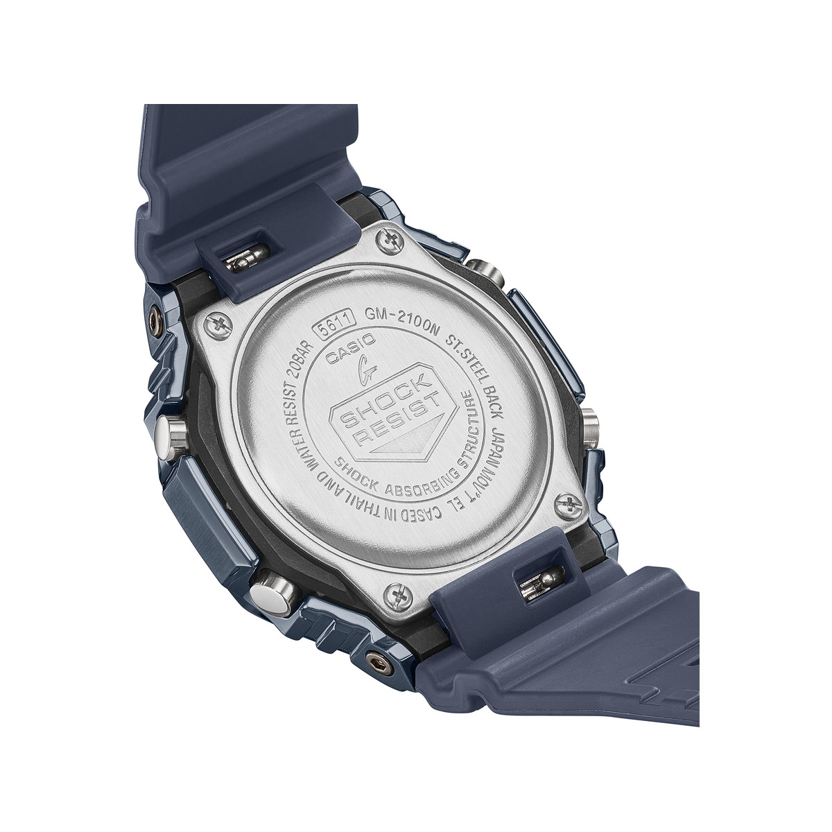 Montre G-SHOCK homme acier bracelet résine bleue