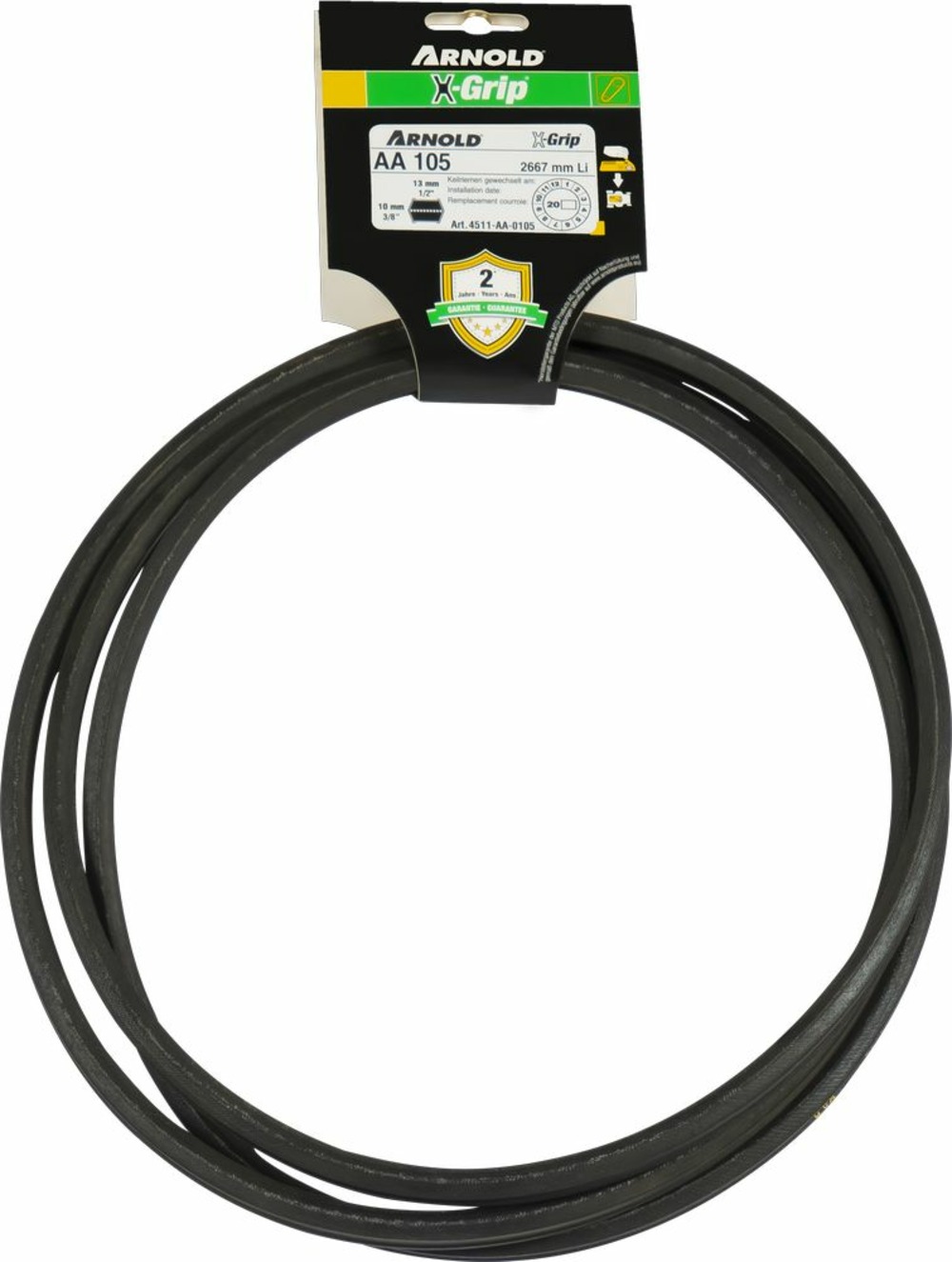 Courroie hexagonale x-grip de type aa 105