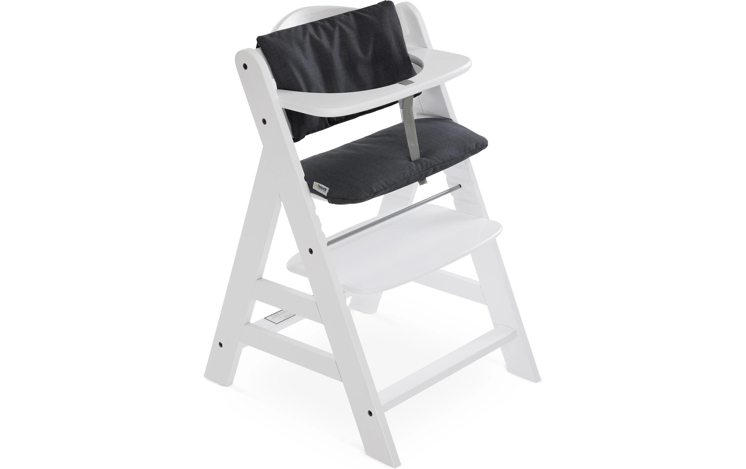 Sitzkissen Deluxe Melange CharcoalKissen-Set für Hauck Holzhochstühle