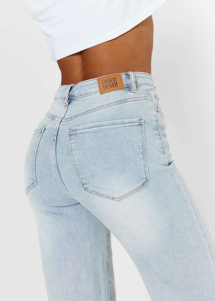 Straight leg stretch jeans breeze blauw